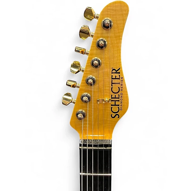 Used Schecter Guitar Research California Classic Transparent Amber Solid Body Electric Guitar
