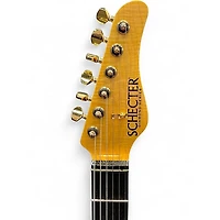 Used Schecter Guitar Research California Classic Transparent Amber Solid Body Electric Guitar