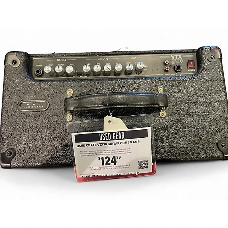 Used Crate VTX30 Guitar Combo Amp