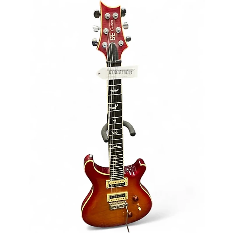 Used PRS SE Custom 24 Cherry Sunburst Solid Body Electric Guitar