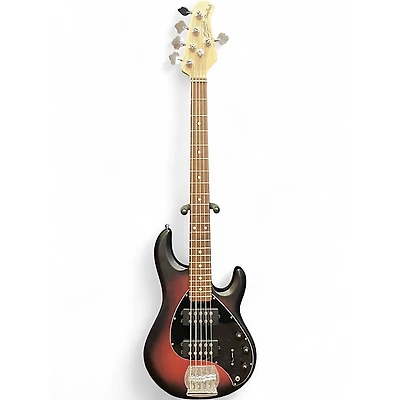 Used Sterling by Music Man Ray5 5 String Ruby Red Burst Satin Electric Bass Guitar