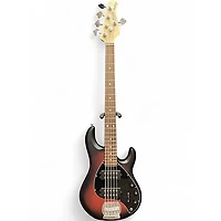 Used Sterling by Music Man Ray5 5 String Ruby Red Burst Satin Electric Bass Guitar