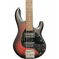 Used Sterling by Music Man Ray5 5 String Ruby Red Burst Satin Electric Bass Guitar