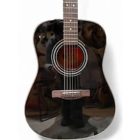 Used Fender CD60 Dreadnought Black Acoustic Guitar