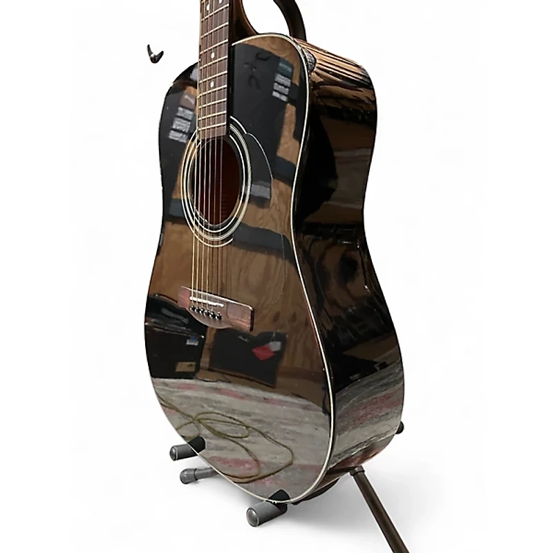 Used Fender CD60 Dreadnought Black Acoustic Guitar