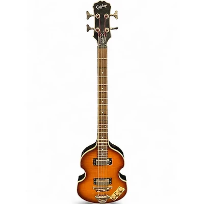 Used Epiphone Viola Color Sunburst Electric Bass Guitar