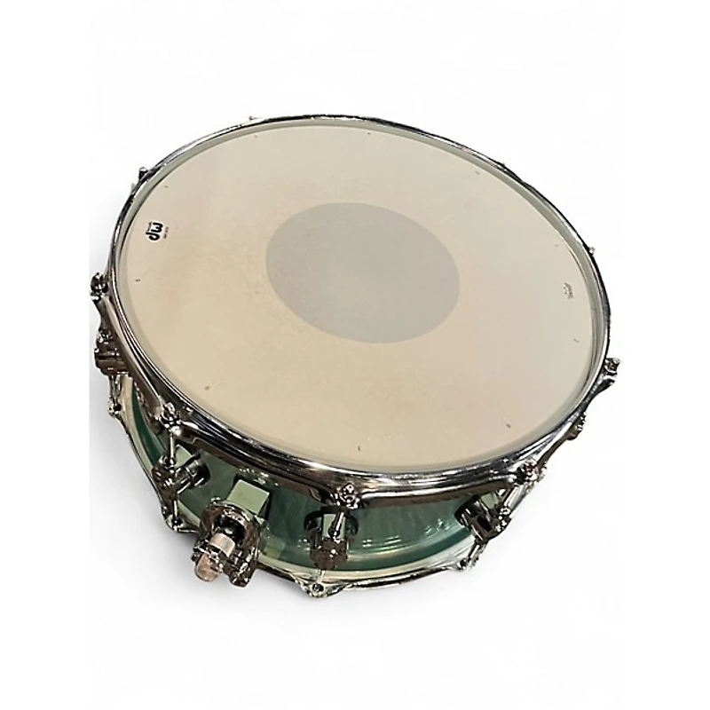 Used DW 14X6.5 Design Series Acrylic Snare Sea Glass Drum