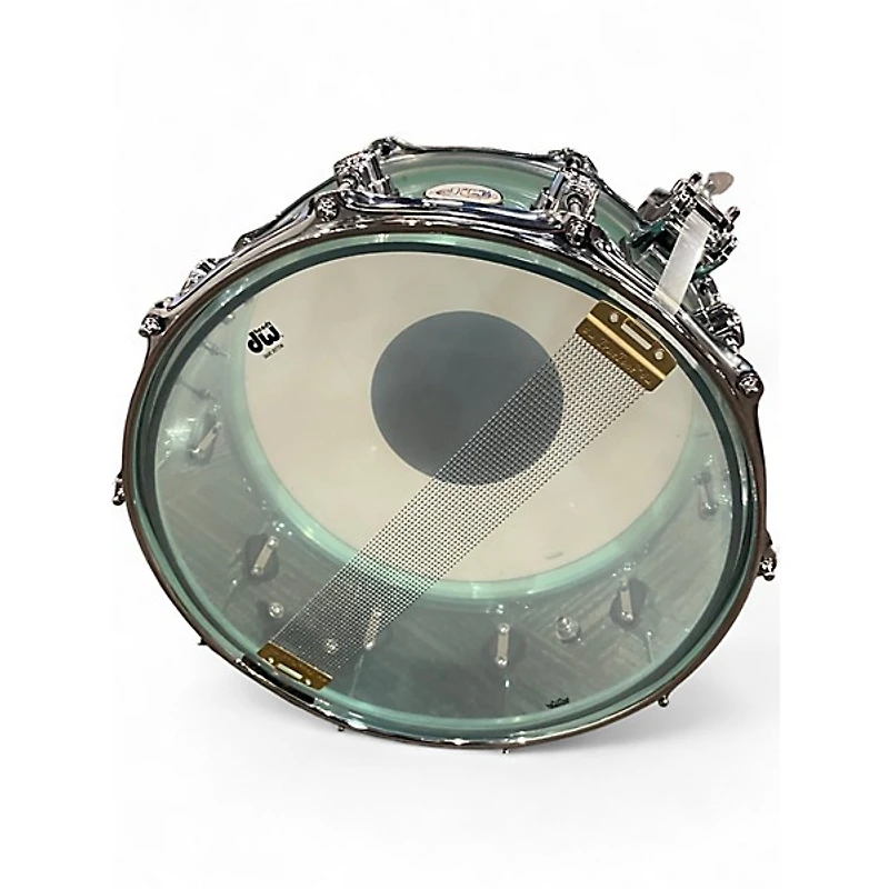 Used DW 14X6.5 Design Series Acrylic Snare Sea Glass Drum