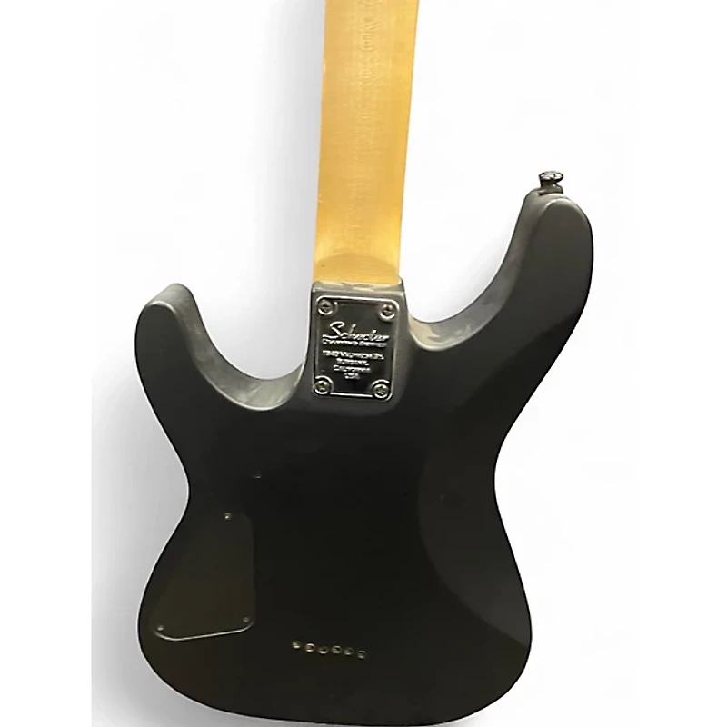 Used Schecter Guitar Research Damien 6 Black Solid Body Electric Guitar