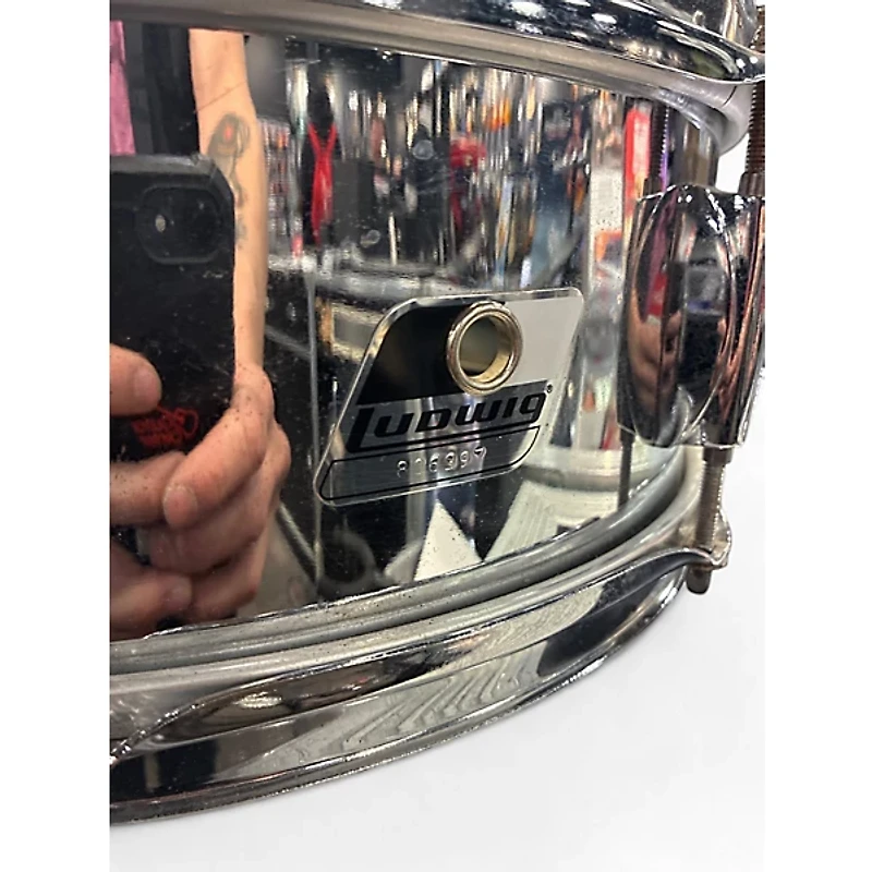 Used Ludwig 5X14 Accent CS Snare Chrome Drum