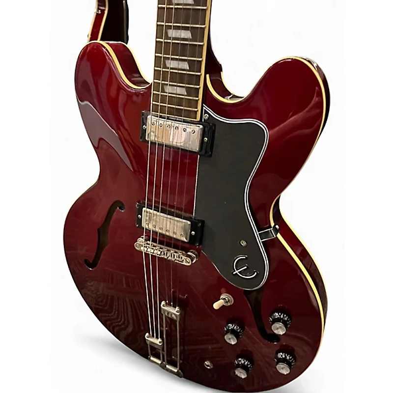 Used Epiphone RIVIERA Red Hollow Body Electric Guitar