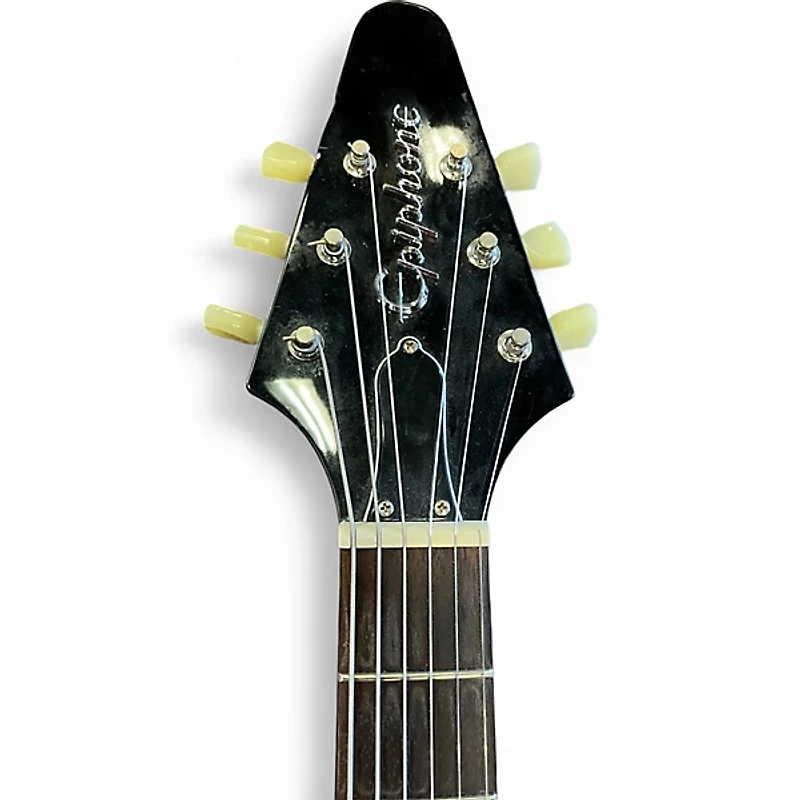Used Epiphone Flying V Ebony Solid Body Electric Guitar
