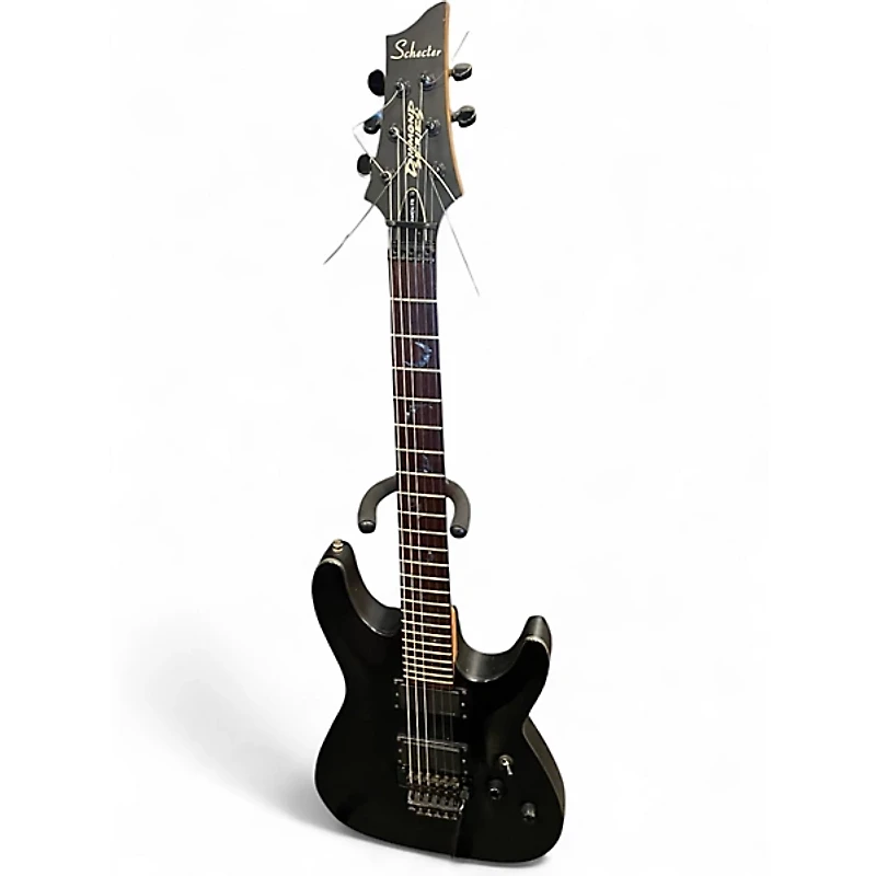 Used Schecter Guitar Research Diamond Series PT Black Solid Body Electric Guitar