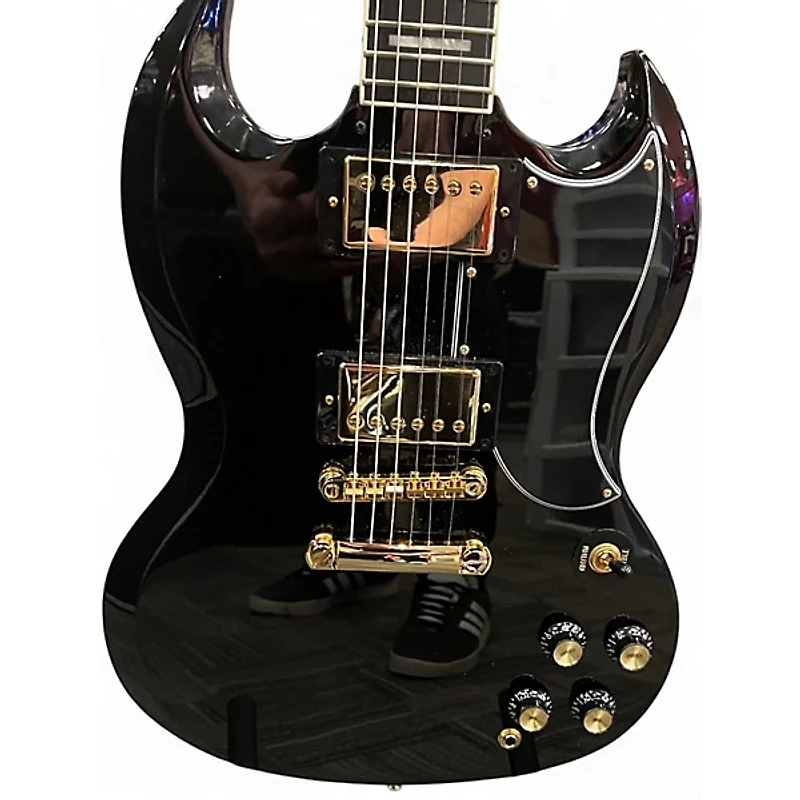 Used Epiphone Custom SG Black Solid Body Electric Guitar