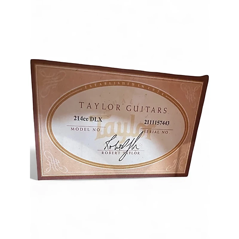 Used Taylor 214CE Deluxe Natural Acoustic Electric Guitar