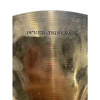 Used Wuhan Cymbals & Gongs 18in MEDIUM THIN CRASH Cymbal