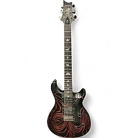 Used PRS SE Swamp Ash CE 24 Sandblasted Red Solid Body Electric Guitar