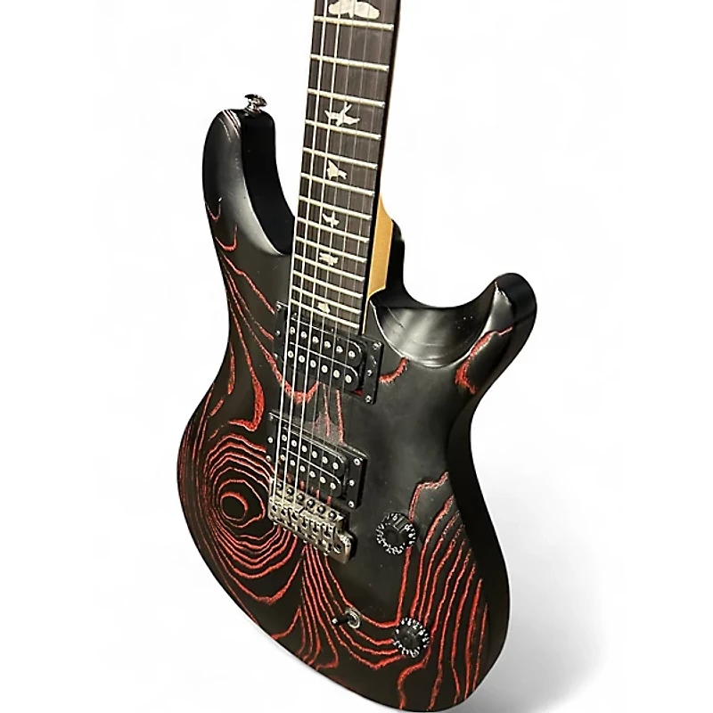 Used PRS SE Swamp Ash CE 24 Sandblasted Red Solid Body Electric Guitar