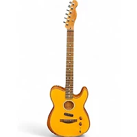 Used Fender Acoustasonic Player Telecaster yellow Acoustic Electric Guitar