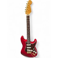Used Fender Deluxe Stratocaster Candy Apple Red Solid Body Electric Guitar