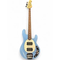 Used Sterling by Music Man Sub 4 Chopper Blue Electric Bass Guitar