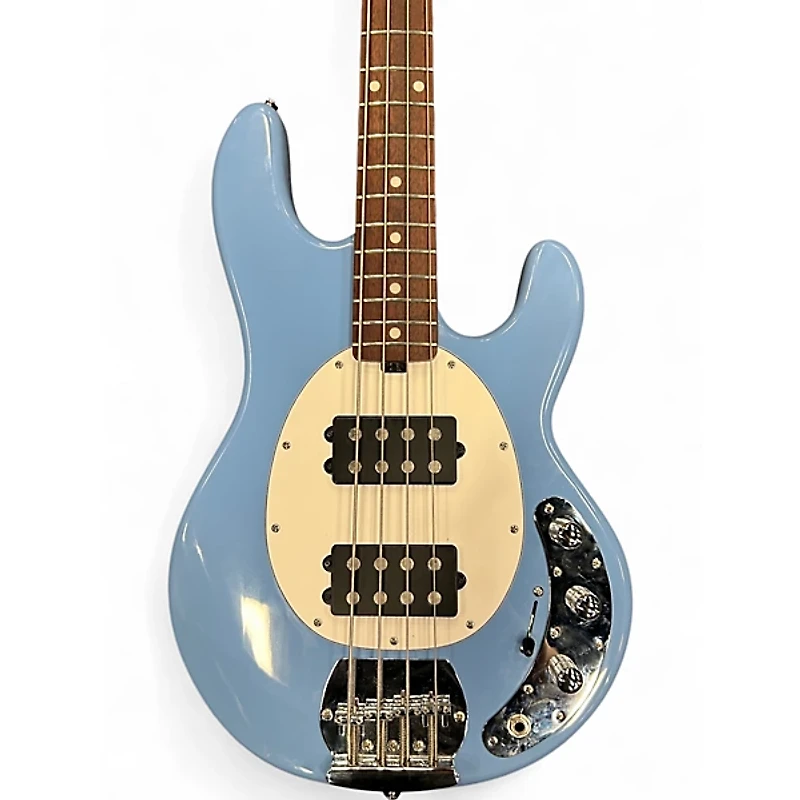 Used Sterling by Music Man Sub 4 Chopper Blue Electric Bass Guitar