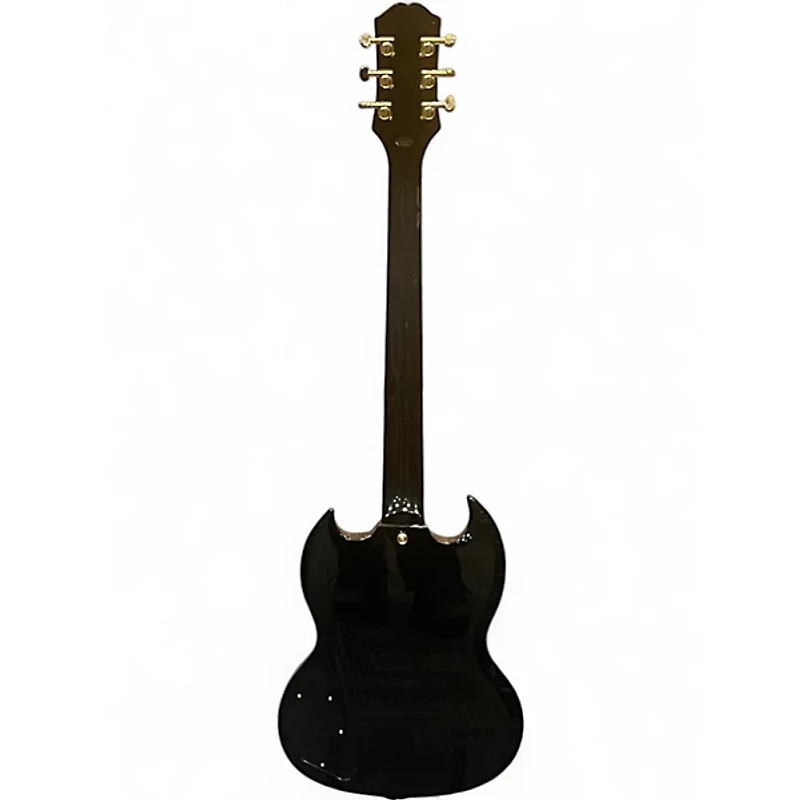Used Epiphone SG Custom Black and Gold Solid Body Electric Guitar