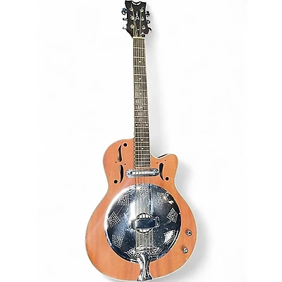 Used Dean resonator cutaway natural Acoustic Electric Guitar