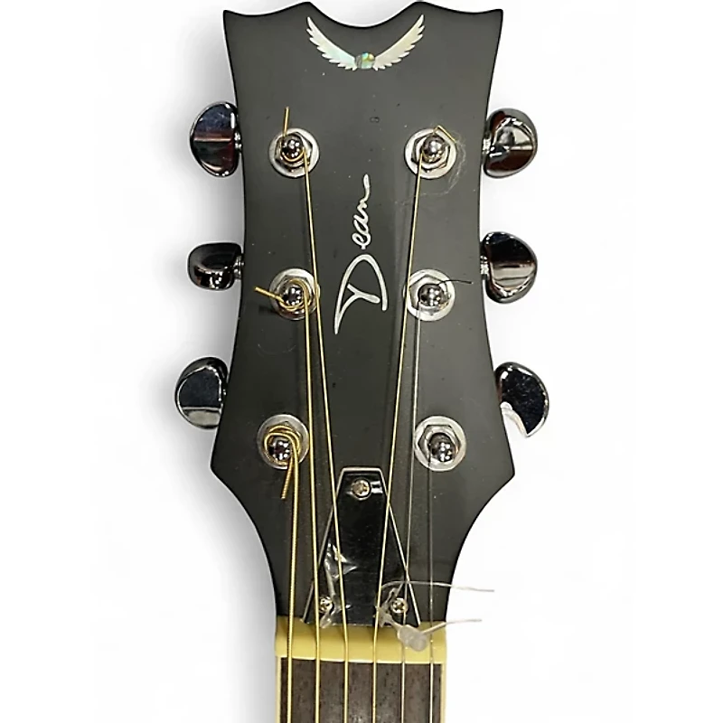 Used Dean resonator cutaway natural Acoustic Electric Guitar