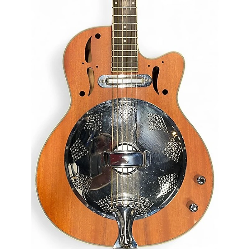 Used Dean resonator cutaway natural Acoustic Electric Guitar