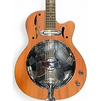 Used Dean resonator cutaway natural Acoustic Electric Guitar
