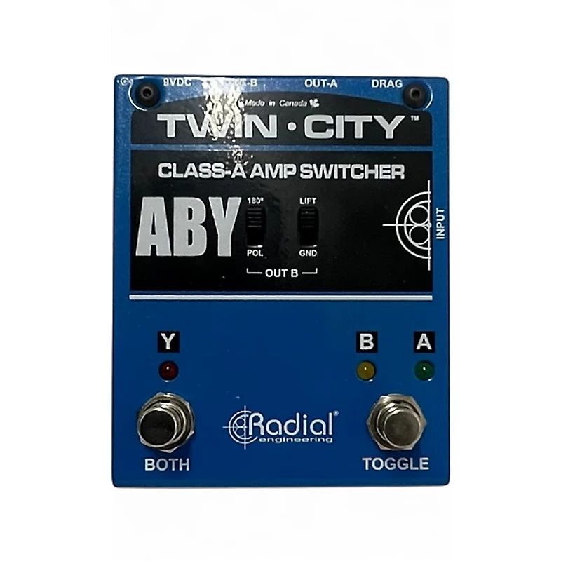 Used Radial Engineering Bones Twin City ABY Bypass Pedal