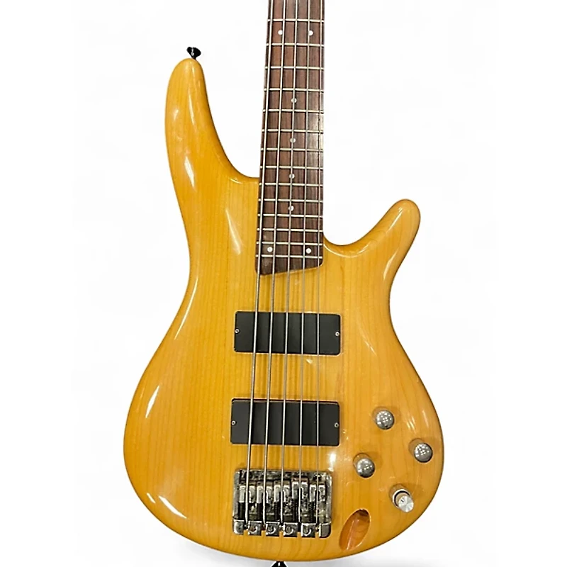 Used Ibanez SR405 5 String Natural Electric Bass Guitar