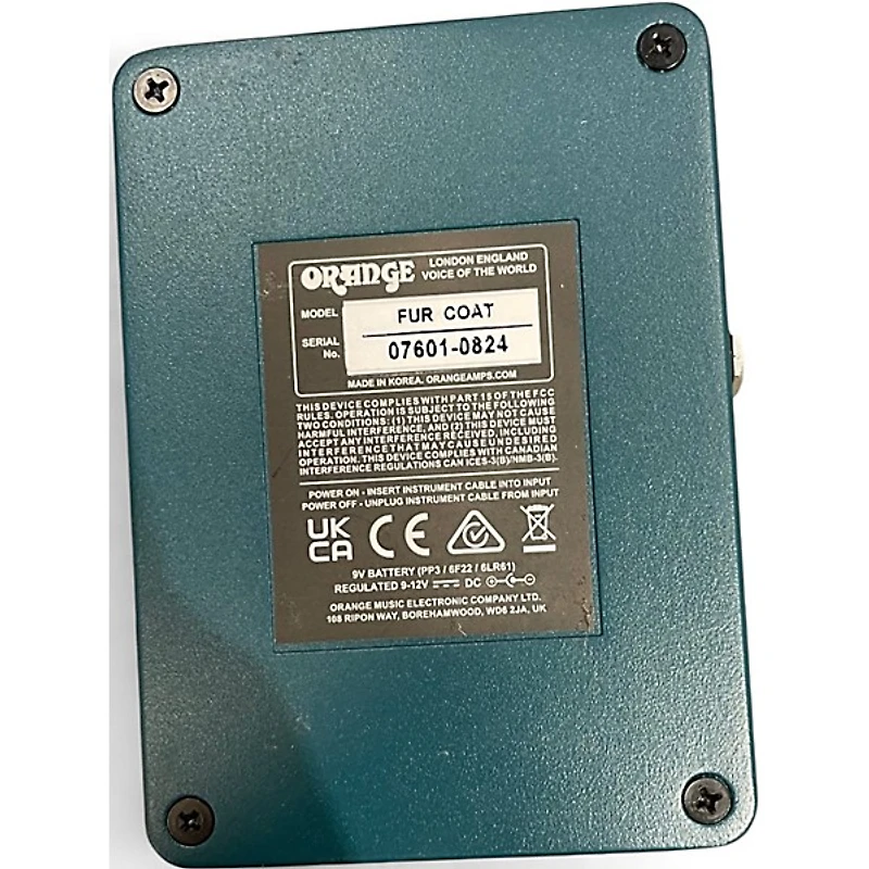 Used Orange Amplifiers Fur Coat Effect Pedal