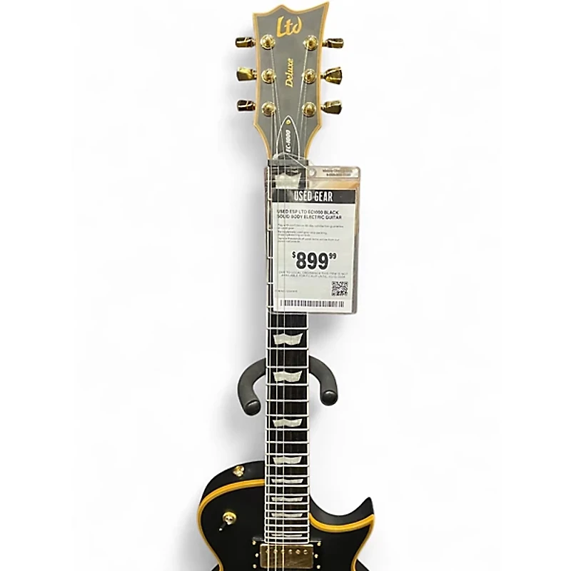 Used ESP LTD EC1000 Black Solid Body Electric Guitar