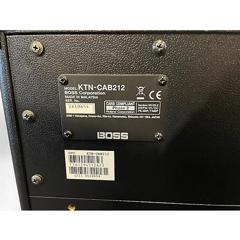 Used BOSS KTN-CAB212 Guitar Cabinet