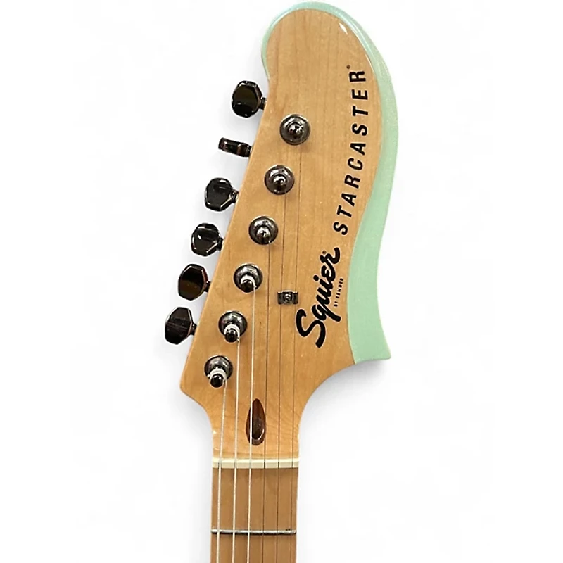 Used Squier Contemporary Active Starcaster Surf Pearl Hollow Body Electric Guitar