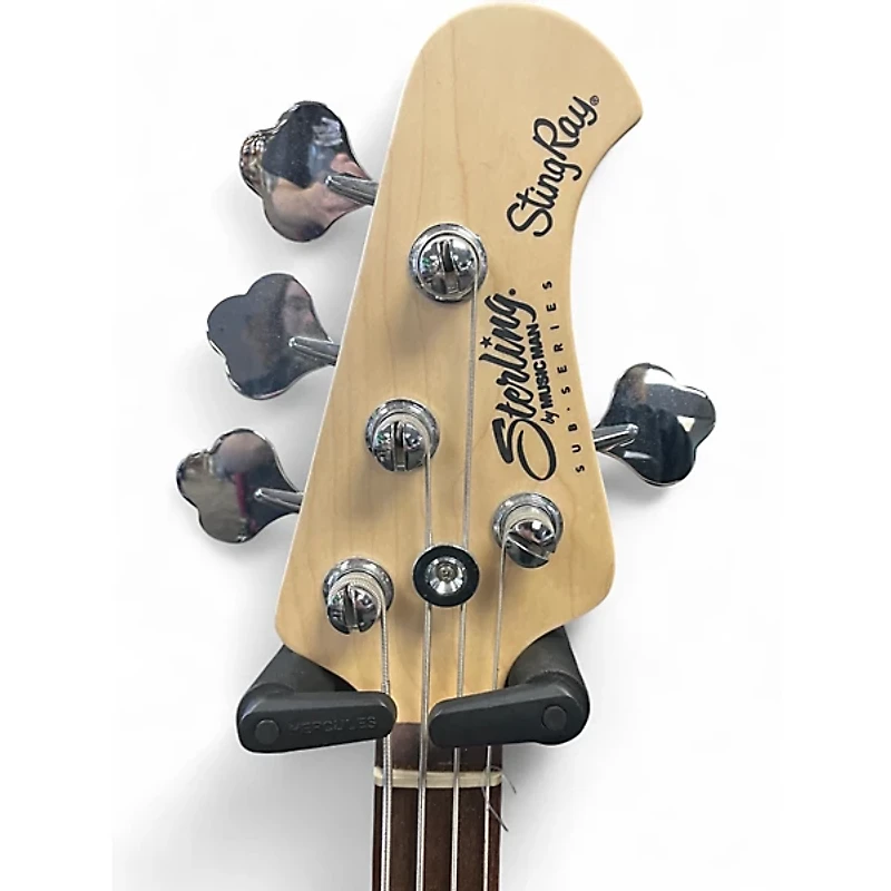 Used Sterling by Music Man Sub 4 Trans Blue Electric Bass Guitar