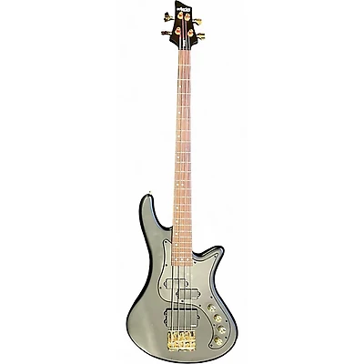 Used Schecter Guitar Research Stiletto Stealth- Satin Black Electric Bass Guitar