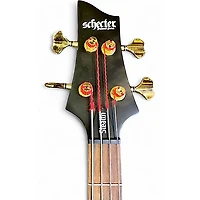 Used Schecter Guitar Research Stiletto Stealth- Satin Black Electric Bass Guitar