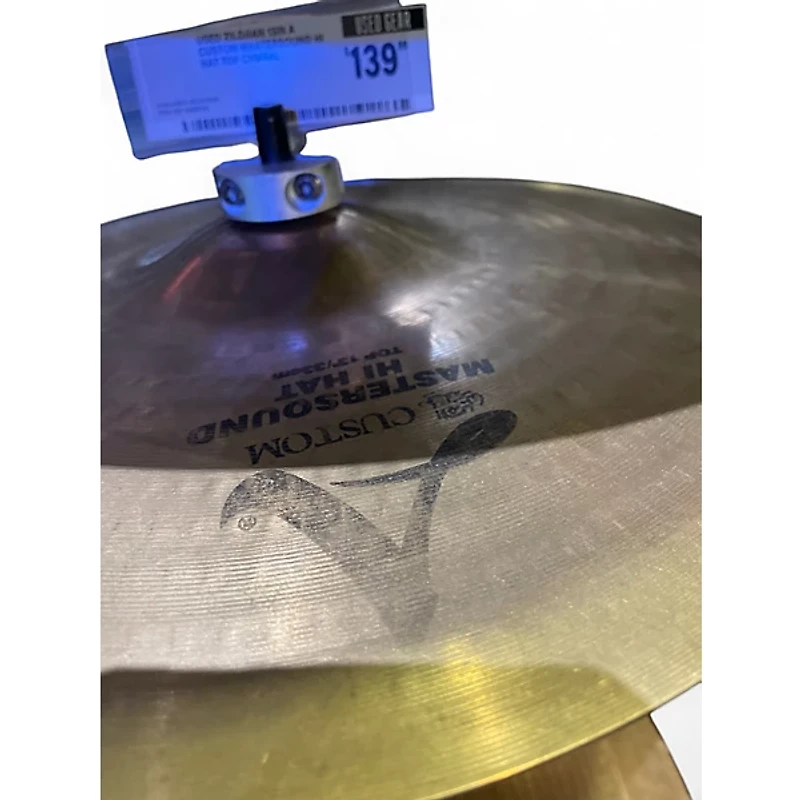 Used Zildjian 13in A Custom Mastersound Hi Hat Top Cymbal