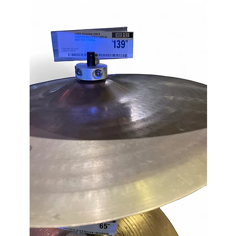 Used Zildjian 13in A Custom Mastersound Hi Hat Top Cymbal