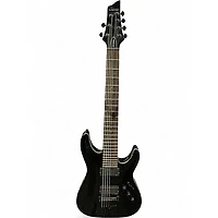 Used Schecter Guitar Research Hellraiser C7 7 String Black Solid Body Electric Guitar