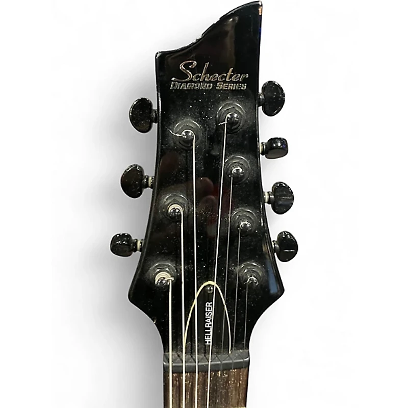 Used Schecter Guitar Research Hellraiser C7 7 String Black Solid Body Electric Guitar