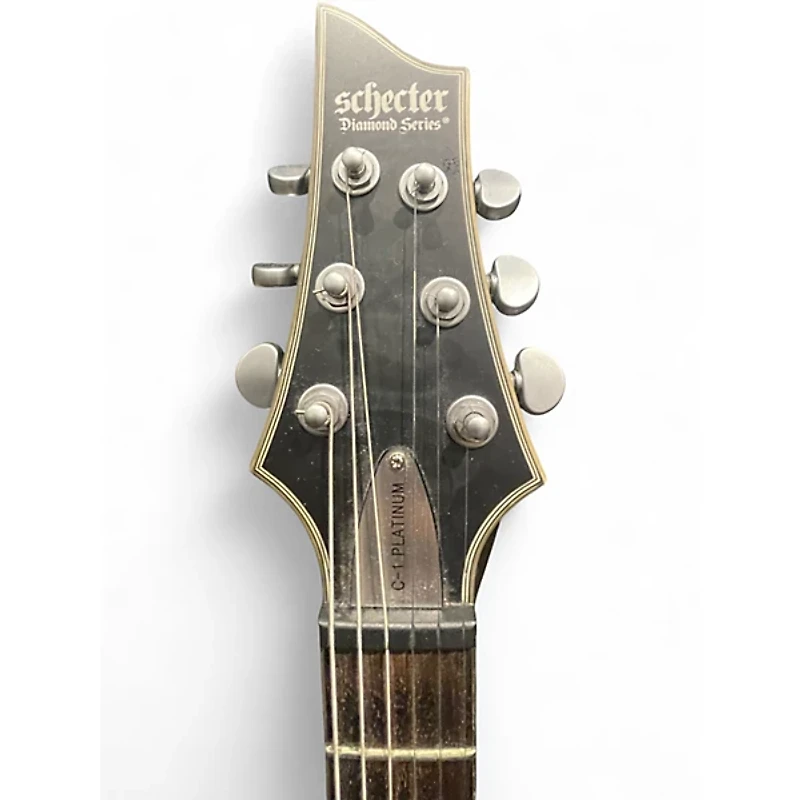 Used Schecter Guitar Research C1 Platinum Black Solid Body Electric Guitar