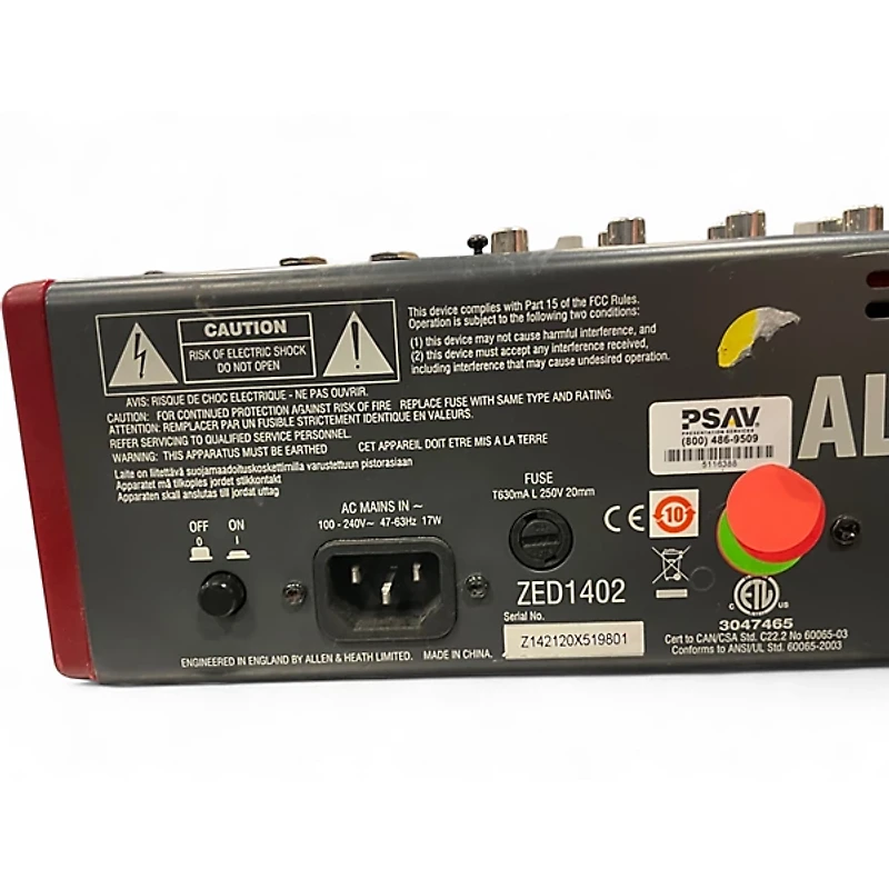 Used Allen & Heath ZED14 Unpowered Mixer