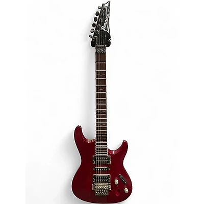 Used Ibanez S470QS S Series Transparent Red Solid Body Electric Guitar