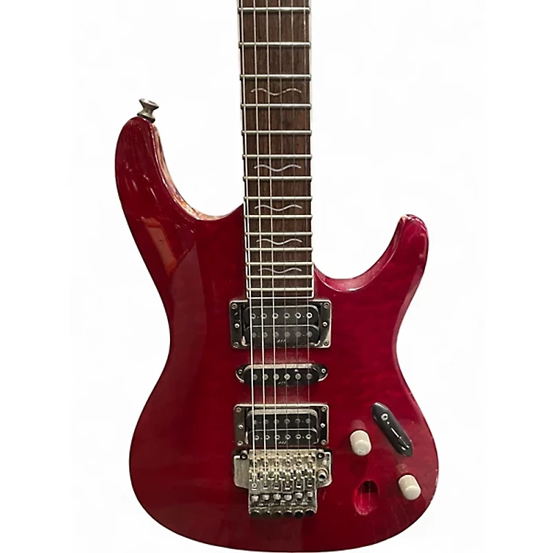 Used Ibanez S470QS S Series Transparent Red Solid Body Electric Guitar
