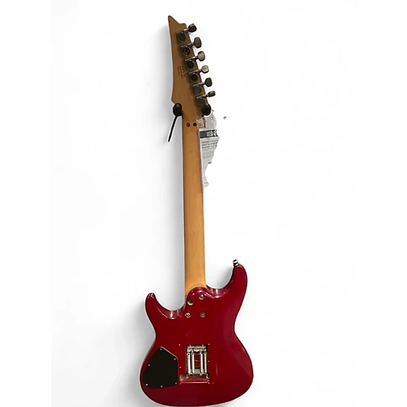 Used Ibanez S470QS S Series Transparent Red Solid Body Electric Guitar