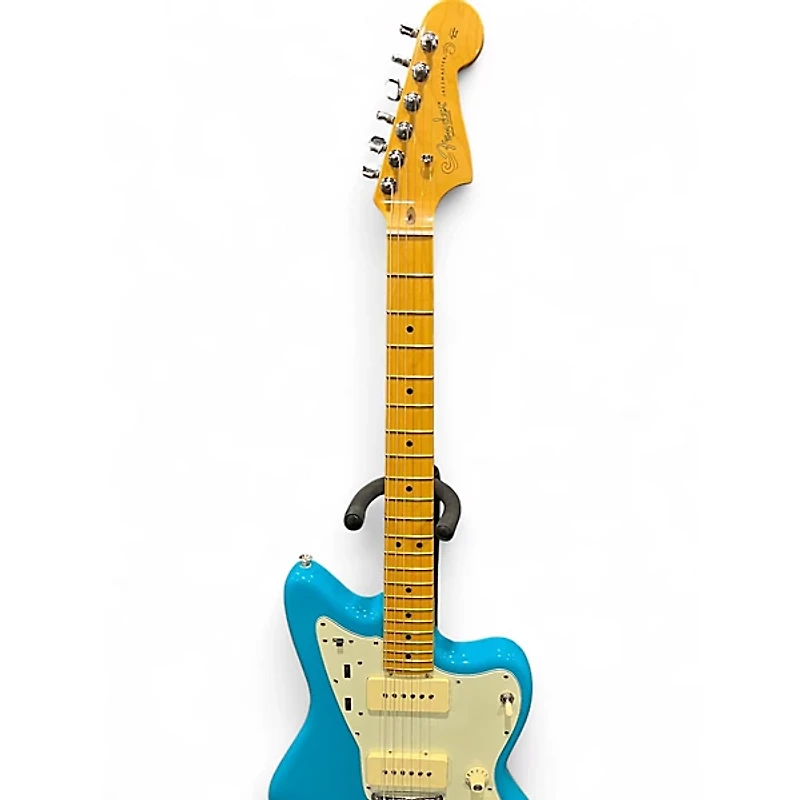 Used Fender American Professional II Jazzmaster Miami Blue Solid Body Electric Guitar